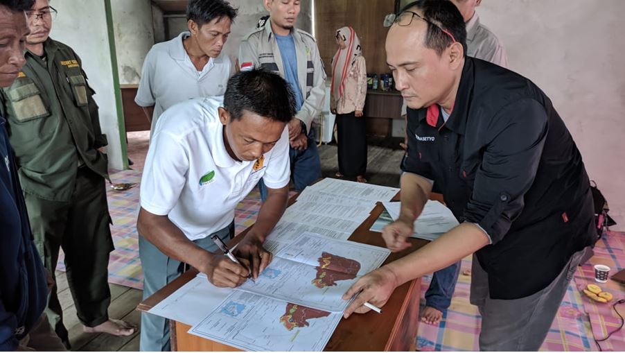 Balai Besar TaNa Bentarum Tandatangani Kerjasama Kemitraan Konservasi dengan Kelompok Nelayan Tempurau