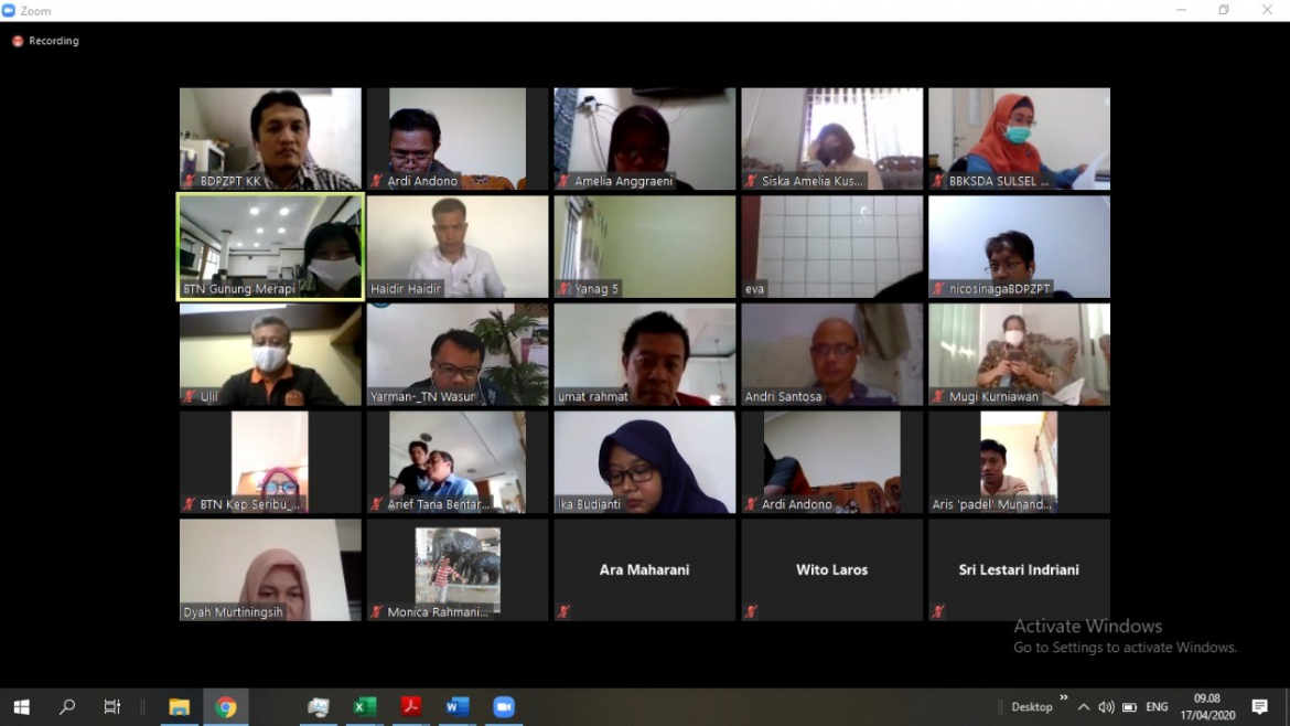 Peran Meeting Online Jalankan Roda Organisasi TaNa Bentarum Saat Covid-19